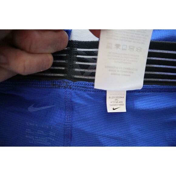 Nike AT3198 Men's Sz 3XL Blue Pro Breathe Full Length Training Base Layer Tights - Picture 3 of 10